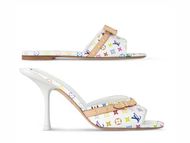 Louis Vuitton x Takashi Murakami collection mules (Image via StockX)